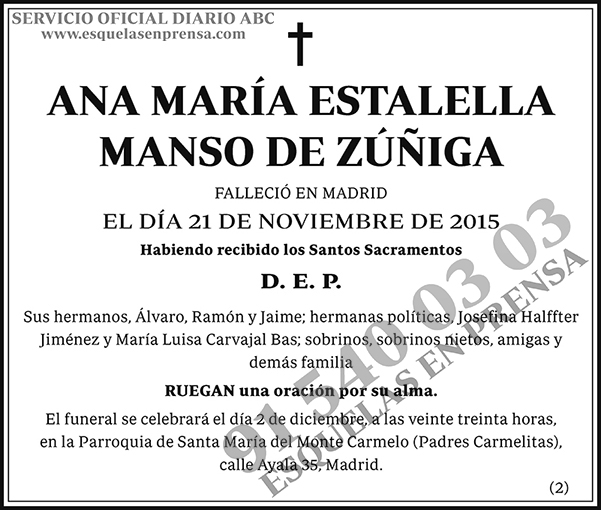 Ana María Estalella Manso de Zúñiga